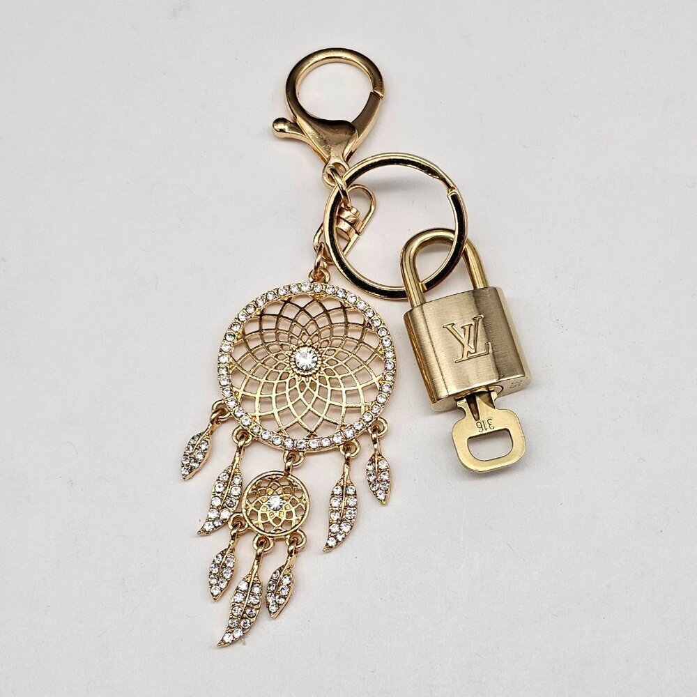 Louis Vuitton Gold Padlock Key 🔒 Authentic LV Charm + Unbranded Keychain